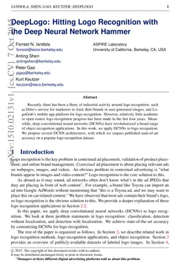 DeepLogo: Hitting Logo Recognition with the Deep Neural Network Hammer