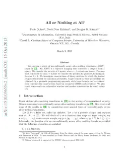 All or Nothing at All