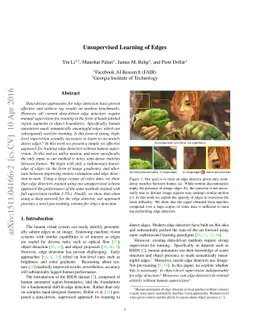 Unsupervised Learning of Edges