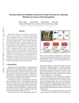 Structure Inference Machines: Recurrent Neural Networks for Analyzing
  Relations in Group Activity Recognition