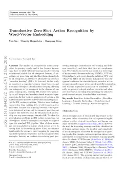 Transductive Zero-Shot Action Recognition by Word-Vector Embedding