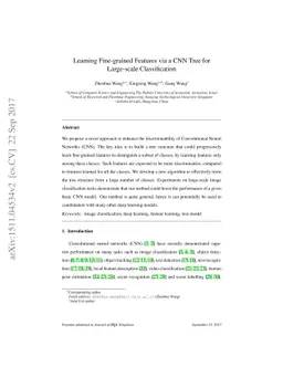 Learning Fine-grained Features via a CNN Tree for Large-scale
  Classification