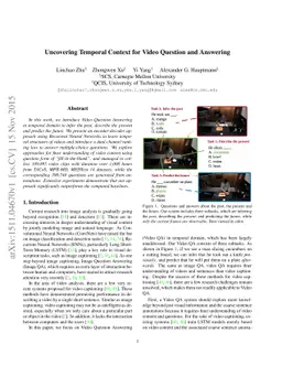 Uncovering Temporal Context for Video Question and Answering