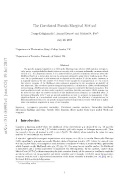 The Correlated Pseudo-Marginal Method