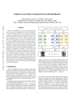 Nonlinear Local Metric Learning for Person Re-identification
