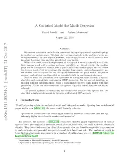 A Statistical Model for Motifs Detection