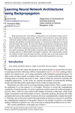 Learning Neural Network Architectures using Backpropagation