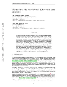 Identifying the Absorption Bump with Deep Learning