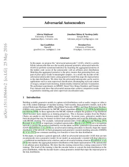 Adversarial Autoencoders