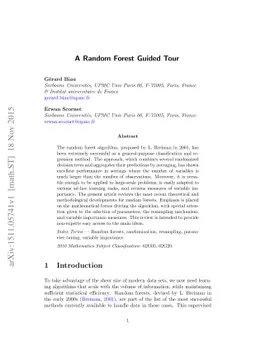 A Random Forest Guided Tour