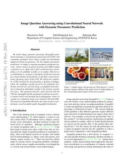 Image Question Answering using Convolutional Neural Network with Dynamic
  Parameter Prediction