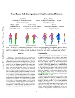 Dense Human Body Correspondences Using Convolutional Networks