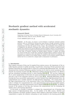 Stochastic gradient method with accelerated stochastic dynamics