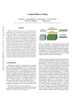 Compact Bilinear Pooling