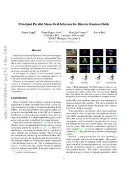 Principled Parallel Mean-Field Inference for Discrete Random Fields