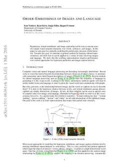 Order-Embeddings of Images and Language