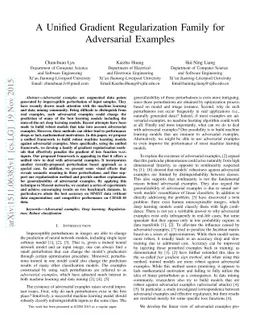 A Unified Gradient Regularization Family for Adversarial Examples
