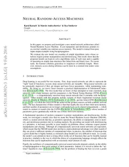 Neural Random-Access Machines