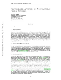 Feature-based Attention in Convolutional Neural Networks