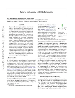 Patterns for Learning with Side Information