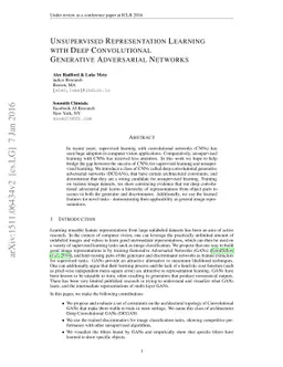 Unsupervised Representation Learning with Deep Convolutional Generative
  Adversarial Networks