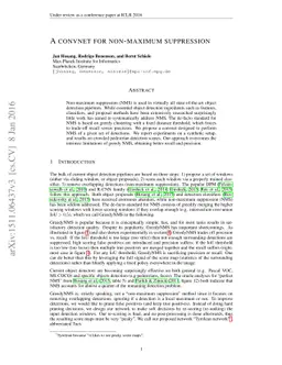 A convnet for non-maximum suppression