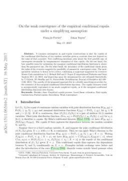 On the weak convergence of the empirical conditional copula under a
  simplifying assumption
