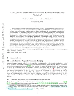 Multi-Contrast MRI Reconstruction with Structure-Guided Total Variation