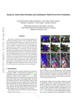 DeepCut: Joint Subset Partition and Labeling for Multi Person Pose
  Estimation