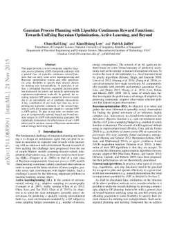 Gaussian Process Planning with Lipschitz Continuous Reward Functions:
  Towards Unifying Bayesian Optimization, Active Learning, and Beyond