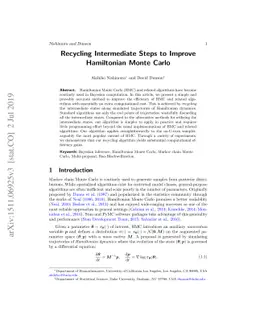Recycling intermediate steps to improve Hamiltonian Monte Carlo
