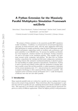 A Python Extension for the Massively Parallel Multiphysics Simulation
  Framework waLBerla
