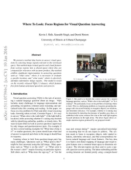 Where To Look: Focus Regions for Visual Question Answering