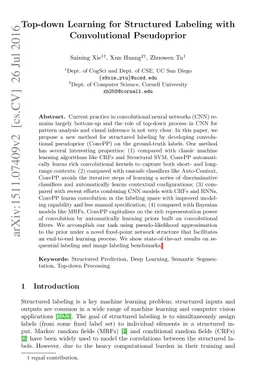 Top-Down Learning for Structured Labeling with Convolutional Pseudoprior