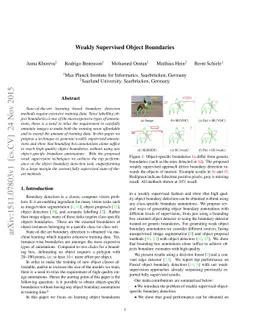 Weakly Supervised Object Boundaries