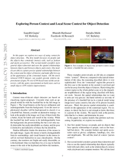 Exploring Person Context and Local Scene Context for Object Detection