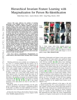 Hierarchical Invariant Feature Learning with Marginalization for Person
  Re-Identification