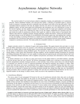 Asynchronous adaptive networks
