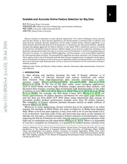Scalable and Accurate Online Feature Selection for Big Data