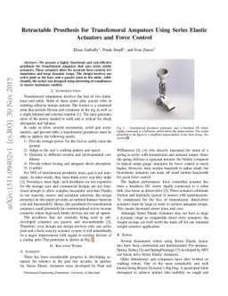 Retractable Prosthesis for Transfemoral Amputees Using Series Elastic
  Actuators and Force Control