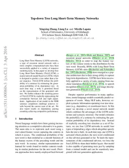 Top-down Tree Long Short-Term Memory Networks