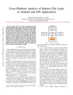 Cross-Platform Analysis of Indirect File Leaks in Android and iOS
  Applications
