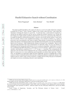 Parallel Exhaustive Search without Coordination