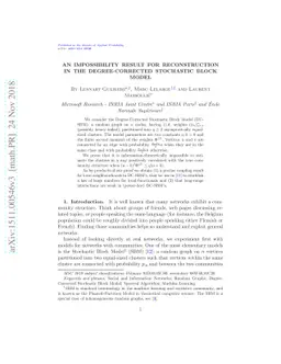 An Impossibility Result for Reconstruction in a Degree-Corrected
  Planted-Partition Model