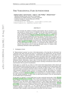 The Variational Fair Autoencoder