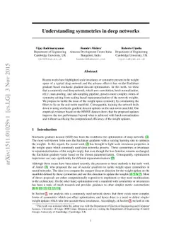 Understanding symmetries in deep networks