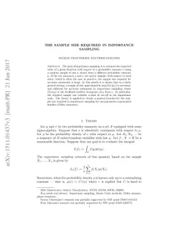 The sample size required in importance sampling