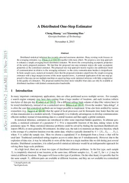 A Distributed One-Step Estimator