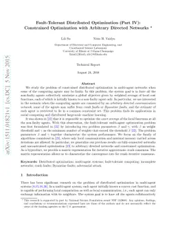 Fault-Tolerant Distributed Optimization (Part IV): Constrained
  Optimization with Arbitrary Directed Networks