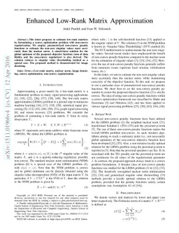 Enhanced Low-Rank Matrix Approximation